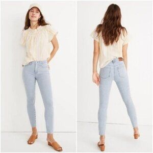 Madewell | 10" High-Rise Skinny Crop Jeans in Piper Stripe Blue White